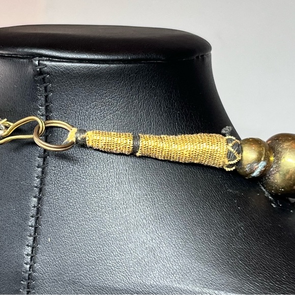 VTG Multi Layer Seed Bead Native Tribal Collar Necklace 17" - Picture 7 of 11